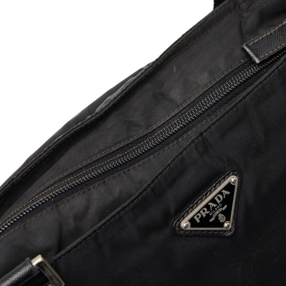 PRADA Black Leather Shoulder Bag - Picture 8 of 11